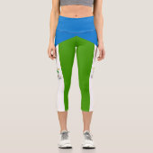 Leggings Capri Drapeau de la Guinée équatoriale (Recto)