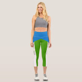 Leggings Capri Drapeau de la Guinée équatoriale (Recto)