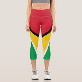 Leggings Capri Drapeau de la Guyane (Recto)