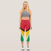Leggings Capri Drapeau de la Guyane (Recto)