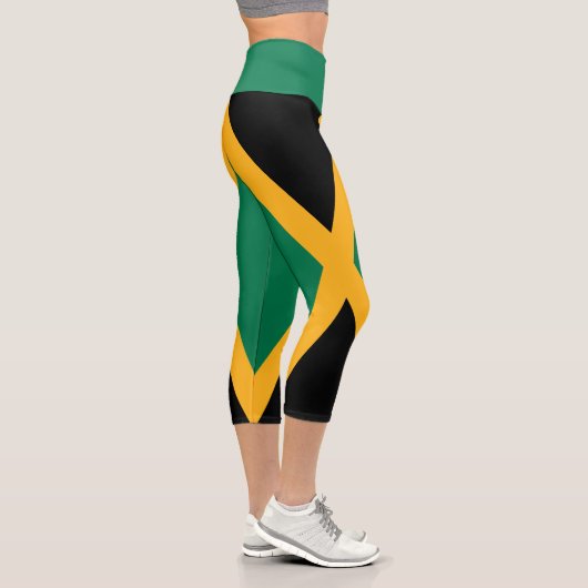 Leggings Capri Drapeau de la Jamaïque (Droite)