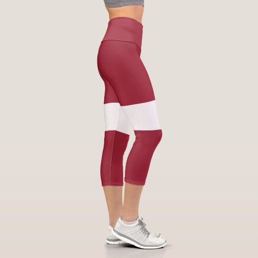 Leggings Capri Drapeau de la Lettonie (Droite)