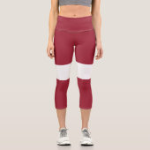 Leggings Capri Drapeau de la Lettonie (Recto)