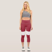 Leggings Capri Drapeau de la Lettonie (Recto)