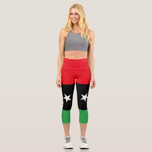 Leggings Capri Drapeau de la Libye (Recto)