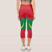 Leggings Capri Drapeau de la Mauritanie (Verso)