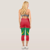 Leggings Capri Drapeau de la Mauritanie (Verso)