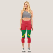 Leggings Capri Drapeau de la Mauritanie (Recto)