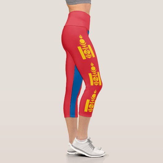Leggings Capri Drapeau de la Mongolie (Droite)