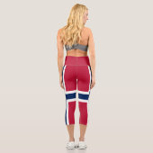 Leggings Capri Drapeau de la Norvège (Verso)