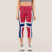 Leggings Capri Drapeau de la Norvège (Recto)