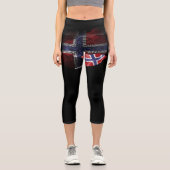 Leggings Capri Drapeau de la Norvège (Recto)