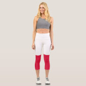 Leggings Capri Drapeau de la Pologne (Recto)