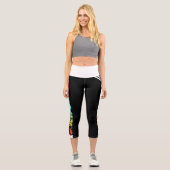 Leggings Capri Drapeau de la République de Californie patriotique (Recto)