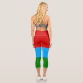 Leggings Capri Drapeau de la République de Carélie (Verso)