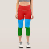 Leggings Capri Drapeau de la République de Carélie (Recto)