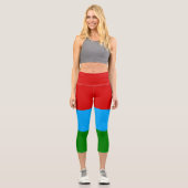 Leggings Capri Drapeau de la République de Carélie (Recto)
