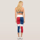 Leggings Capri Drapeau de la République Dominicaine (Verso)
