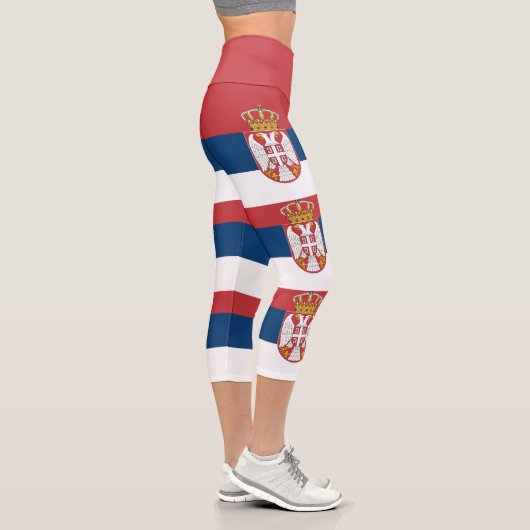 Leggings Capri Drapeau de la Serbie (Droite)