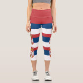 Leggings Capri Drapeau de la Serbie (Recto)