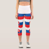 Leggings Capri Drapeau de la Slovaquie (Recto)