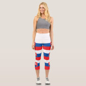 Leggings Capri Drapeau de la Slovaquie (Recto)