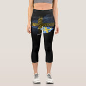Leggings Capri Drapeau de la Suède (Recto)