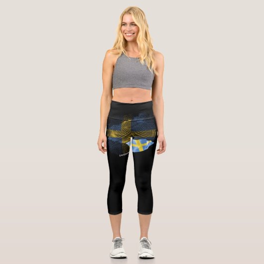 Leggings Capri Drapeau de la Suède (Recto)