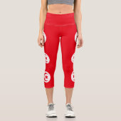Leggings Capri Drapeau de la Tunisie (Recto)