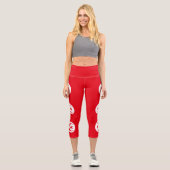 Leggings Capri Drapeau de la Tunisie (Recto)