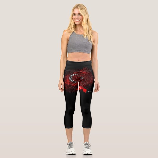 Leggings Capri Drapeau de la Turquie (Recto)