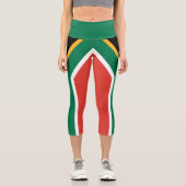 Leggings Capri Drapeau de l'Afrique du Sud (Recto)