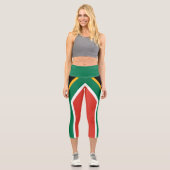 Leggings Capri Drapeau de l'Afrique du Sud (Recto)