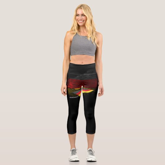 Leggings Capri Drapeau de l'Allemagne (Recto)
