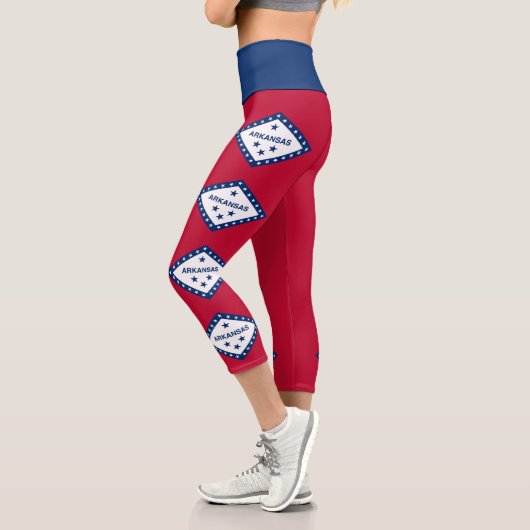 Leggings Capri Drapeau de l'Arkansas (Gauche)