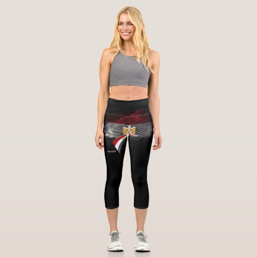 Leggings Capri Drapeau de l'Égypte (Recto)