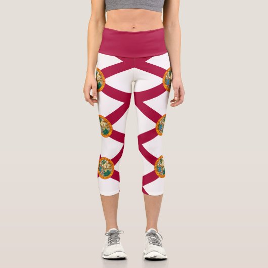Leggings Capri Drapeau de l'État de Floride (Recto)