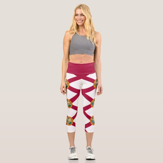 Leggings Capri Drapeau de l'État de Floride (Recto)