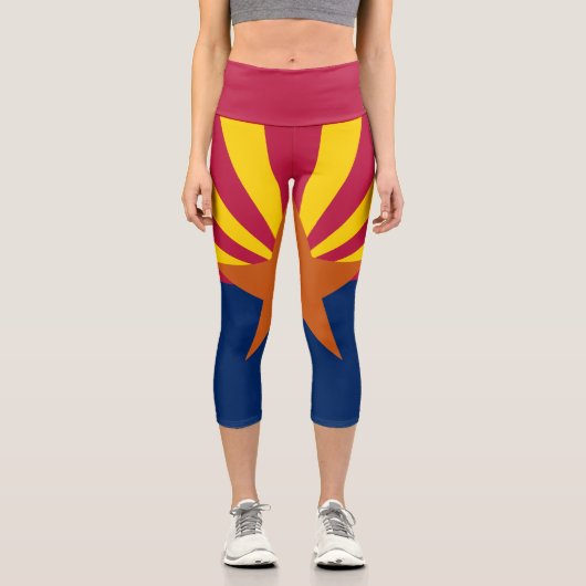 Leggings Capri Drapeau de l'État de l'Arizona (Recto)