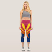 Leggings Capri Drapeau de l'État de l'Arizona (Recto)