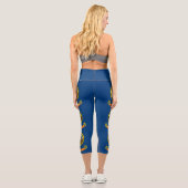 Leggings Capri Drapeau de l'État de l'Idaho (Verso)
