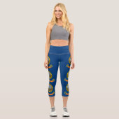 Leggings Capri Drapeau de l'État de l'Idaho (Recto)