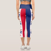 Leggings Capri Drapeau de l'État de l'Iowa (Verso)