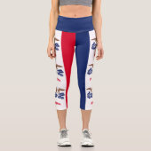 Leggings Capri Drapeau de l'État de l'Iowa (Recto)