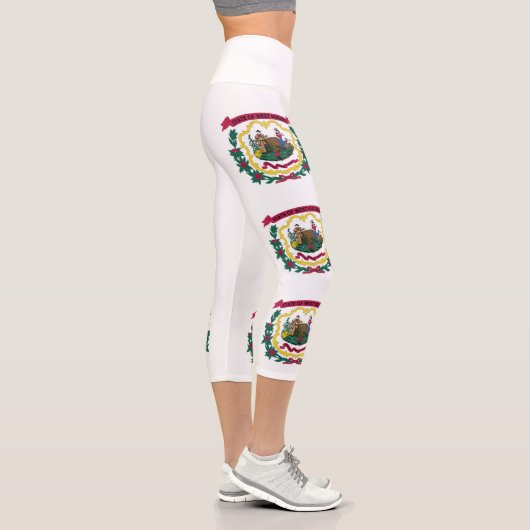 Leggings Capri Drapeau de l'État de Virginie-Occidentale (Droite)