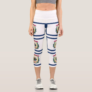 Leggings Capri Drapeau de l'État de Virginie-Occidentale