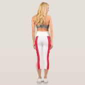 Leggings Capri Drapeau de l'État de Washington DC (Verso)