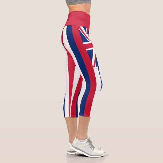Leggings Capri Drapeau de l'État d'Hawaii (Droite)