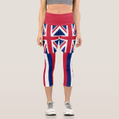 Leggings Capri Drapeau de l'État d'Hawaii (Recto)