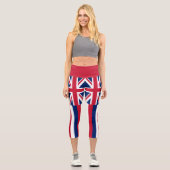 Leggings Capri Drapeau de l'État d'Hawaii (Recto)